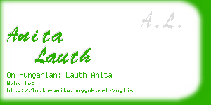 anita lauth business card